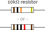 Resistor circuit symbol and identification