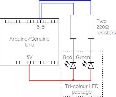 Common anode LED circuit diagram